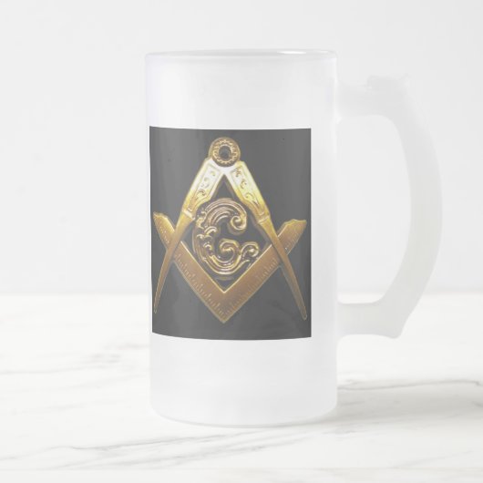 FreimaurerTasse Mattglas Bierglas (Rechts)