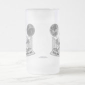 FreimaurerTotenkopf mit gekreuzter Knochen Mattglas Bierglas (Mittel)