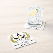 FreimaurerUntersetzer Rechteckiger Pappuntersetzer (Vor Ort)