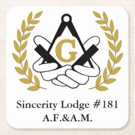 FreimaurerUntersetzer Rechteckiger Pappuntersetzer