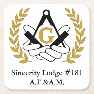 FreimaurerUntersetzer Rechteckiger Pappuntersetzer