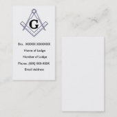 FreimaurerVisitenkarte 3 Visitenkarte (Vorne/Hinten)