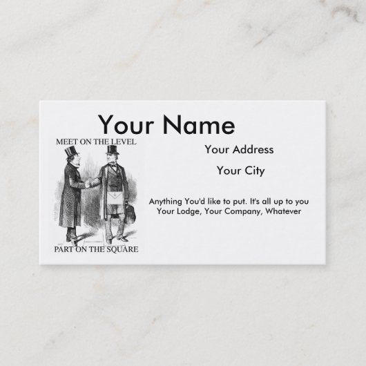 FreimaurerVisitenkarten Visitenkarte (Vorderseite)