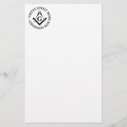 Freimaurerzeichen Briefpapier (Vorderseite)