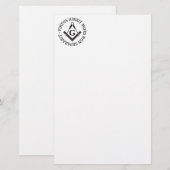 Freimaurerzeichen Briefpapier (Vorne/Hinten)