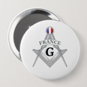 Freimaurerzeichen Frankreich Button (Vorne & Hinten)