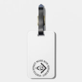 Freimaurerzeichen Gepäckanhänger (Rückseite vertikal)