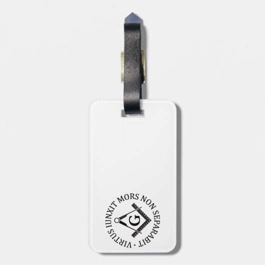 Freimaurerzeichen Gepäckanhänger (Rückseite vertikal)