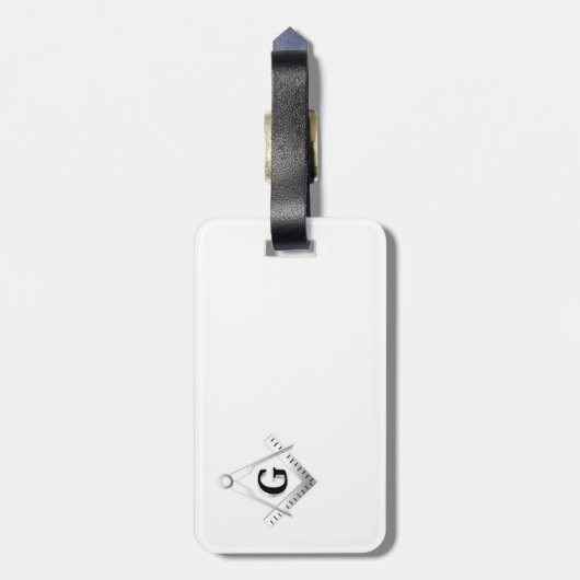 Freimaurerzeichen Gepäckanhänger (Rückseite vertikal)