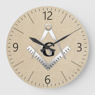 Freimaurerzeichen Große Wanduhr
