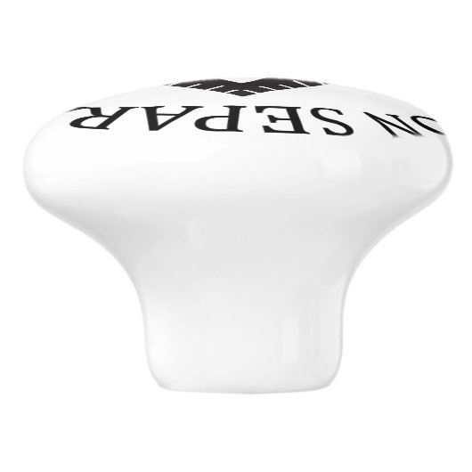 Freimaurerzeichen Keramikknauf (Seitenansicht)