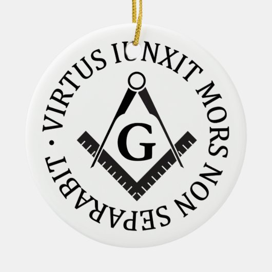 Freimaurerzeichen Keramikornament (Vorne)