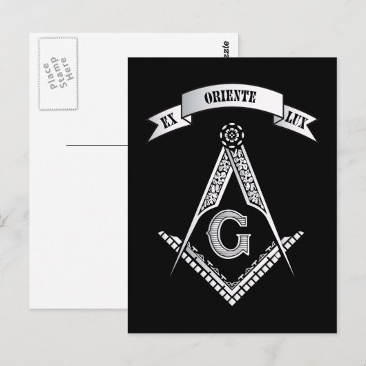 Freimaurerzeichen Postkarte (Vorne/Hinten)