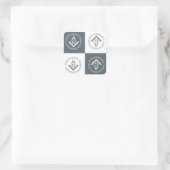 Freimaurerzeichen Quadratischer Aufkleber (Tasche)