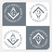 Freimaurerzeichen Quadratischer Aufkleber (Vorderseite)