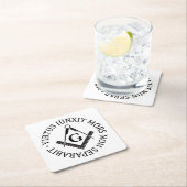 Freimaurerzeichen Rechteckiger Pappuntersetzer (Vor Ort)