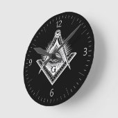 Freimaurerzeichen Runde Wanduhr (Winkel)