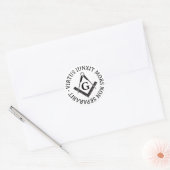 Freimaurerzeichen Runder Aufkleber (Umschlag)