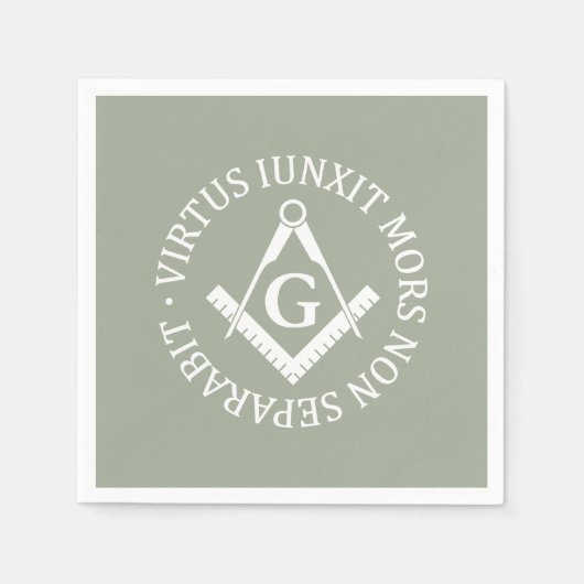 Freimaurerzeichen Serviette (Vorderseite)