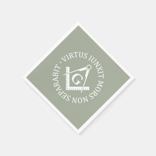 Freimaurerzeichen Serviette (Ecke)