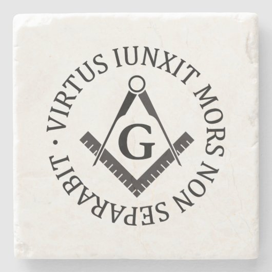 Freimaurerzeichen Steinuntersetzer (Vorderseite)