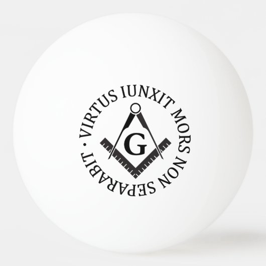 Freimaurerzeichen Tischtennisball (Rückseite)