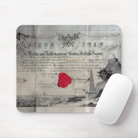 Freimaurerzertifikat, 1785 mousepad (Mit Mouse)