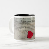 Freimaurerzertifikat, 1785 zweifarbige tasse (Vorderseite Links)