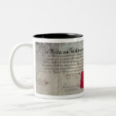 Freimaurerzertifikat, 1785 zweifarbige tasse (Links)