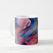 "Freisetztes Potenzial" Zeitgenössische Abstrakte Kaffeetasse (Vorderseite Links)