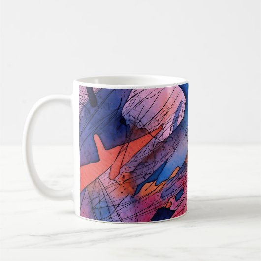 "Freisetztes Potenzial" Zeitgenössische Abstrakte Kaffeetasse (Links)