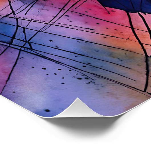 "Freisetztes Potenzial" Zeitgenössische Abstrakte  Poster (Ecke)