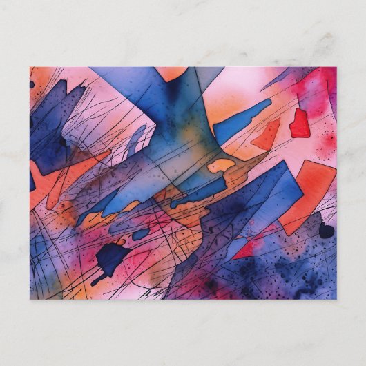 "Freisetztes Potenzial" Zeitgenössische Abstrakte Postkarte (Vorderseite)
