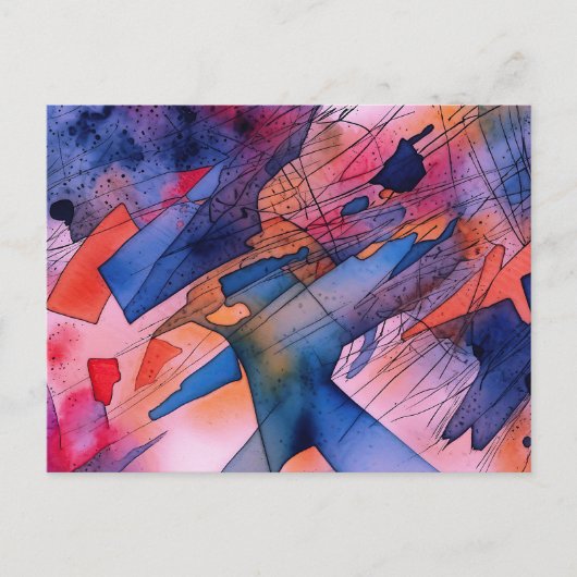 "Freisetztes Potenzial" Zeitgenössische Abstrakte Postkarte (Vorderseite)