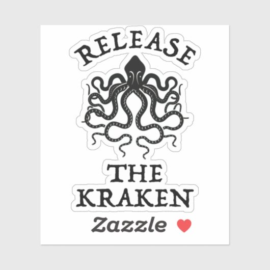 Freisetzung des Kraken Aufkleber (Blatt)