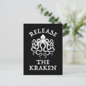 Freisetzung des Kraken Postkarte (Stehend Vorderseite)