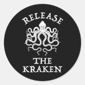 Freisetzung des Kraken Runder Aufkleber (Vorderseite)