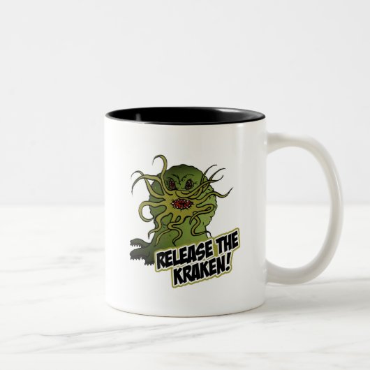 Freisetzung des kraken zweifarbige tasse (Rechts)