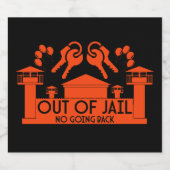 Freisetzungsgeschenk aus dem Gefängnis Schaumweinetikett (Einzelnes Label)