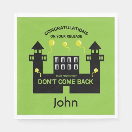 Freisetzungsgeschenk aus dem Gefängnis Serviette (Vorderseite)
