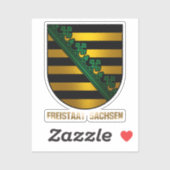 Freistaat Sachsen Aufkleber (Blatt)