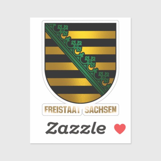 Freistaat Sachsen Aufkleber (Blatt)