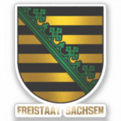 Freistaat Sachsen Aufkleber (Vorderseite)