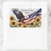 Freistaat wegen des schönen 4. Juli Rechteckiger Aufkleber (Tasche)