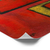 Freistehende Abstrakte geometrische Kunstmalerei Poster (Ecke)