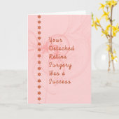 Freistehende Retina-Operation-Karte in hellrosa Karte (Gelbe Blume)