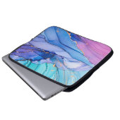 Freistehende Texturen, luxuriöse abstrakte Kunst. Laptopschutzhülle (Vorne Knopf)