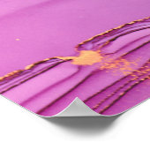 Freistehende Texturen, luxuriöse abstrakte Kunst. Poster (Ecke)
