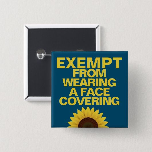 Freistellung vom Abzeichen Sonnenblumen Button (Vorne & Hinten)