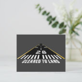 Freistellung von der Landebahn Postkarte (Stehend Vorderseite)